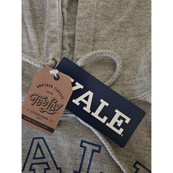 Yale Bulldog Pullover Hooded Sweatshirt - Gray - Picture 5 of 7